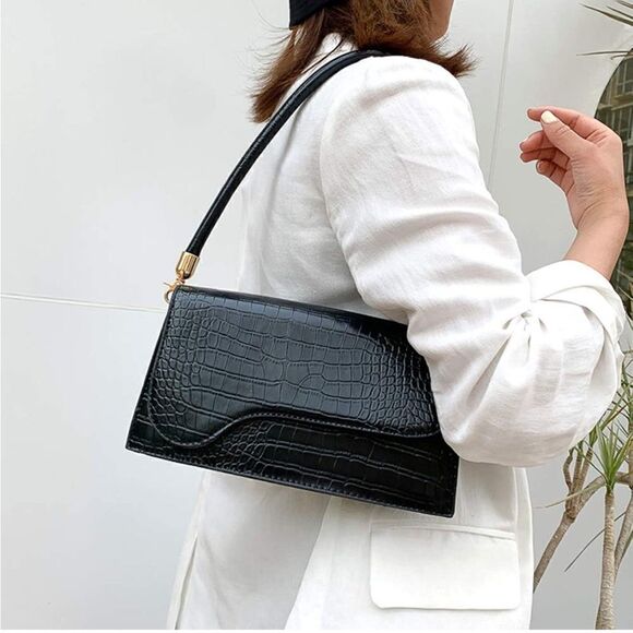 Black Shoulder Bag   - Picture 1 of 5